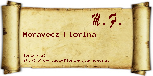 Moravecz Florina névjegykártya